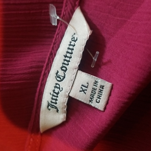 3/$25 Juicy Couture Size XL Raspberry Colored Blouse - Picture 5 of 6